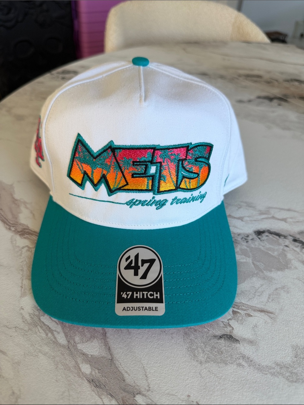 '47 NY Mets White & Teal Spring Training Snapback